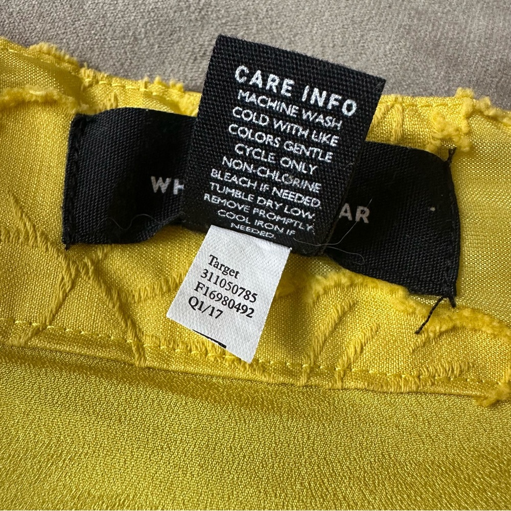 Who What Wear Yellow Textured A-Line Full Pleated Skirt Size 8 Cottagecore - Picture 8 of 8